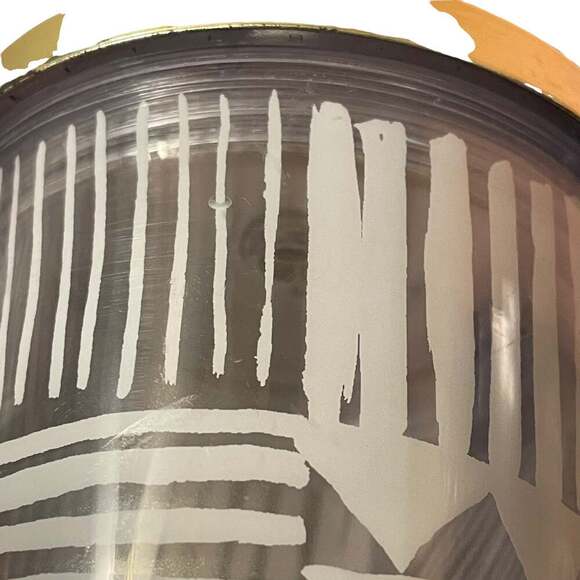 2014 Starbucks Aztec Pattern Cold Cup Coffee Tumbler Gold Silver 24oz Venti Size - Picture 7 of 12